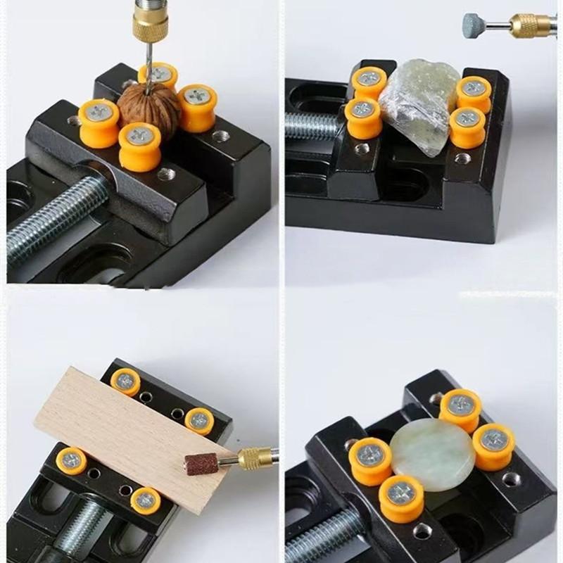Mini Bench Clamp Small Vice Clamp Table Vise Household Heavy Duty Flat Nose Plier Tool DIY Craft Work-Bench Repair Tool
