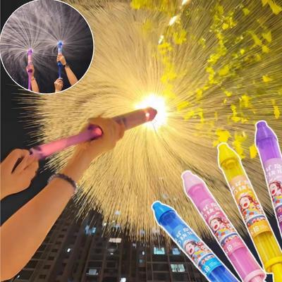 Fireworks Water Guns Couples Taking Photos Under Streetlights Commemorative Water Fireworks Atmosphere Romantic Props Leisure