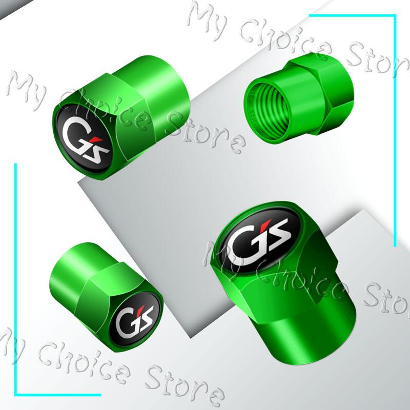 4Pcs/lot GS Emblem Car Wheel Tire Valve Caps Tyre Stem Airdust Waterproof Covers For Toyota RAV4 Hilux Voxy Noah Zrr80 65 R70