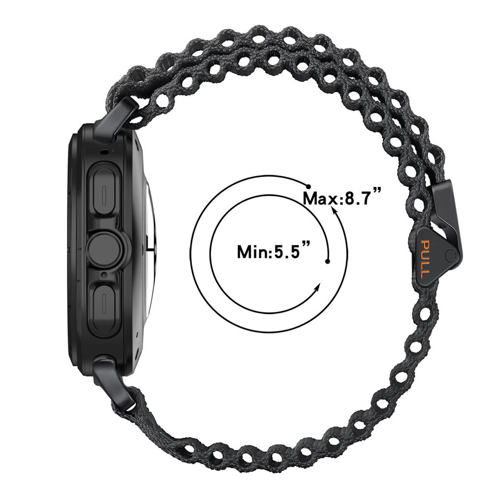 Original Trail-Armband für Samsung Galaxy Watch Ultra 47mm Offroad-Nylon-Geflochtenes Schlaufenarmband Gürtel Galaxy Watch 8 Ultra Armband