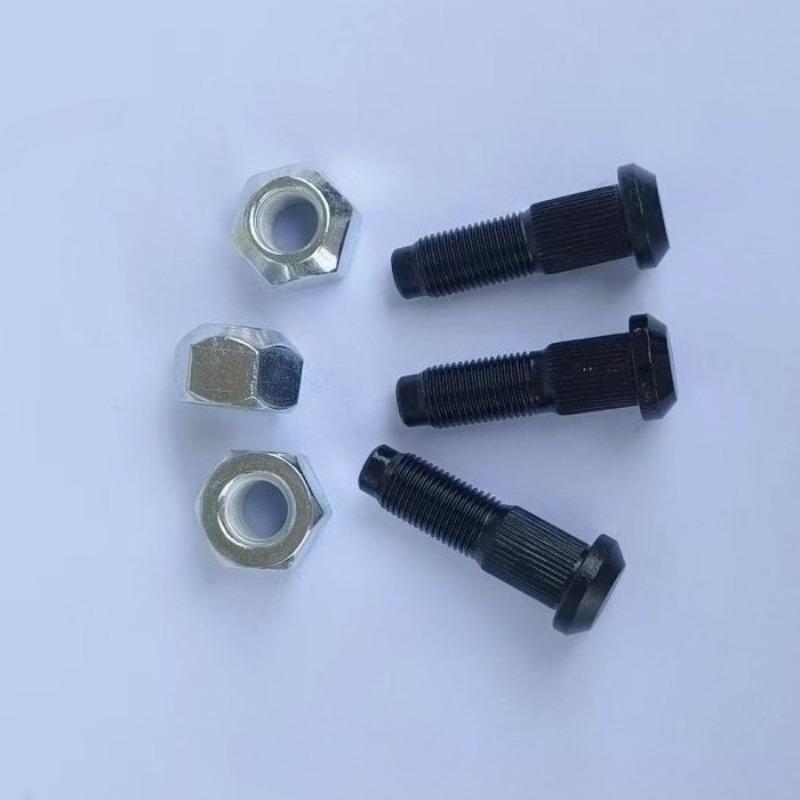3pcs/set Nut & Bolt Stud Screws 6564669 6709170 Fits Bobcat Wheel S175 S185 S205 S220 S250 S300 S590 543 641 742 825 A220 A300