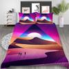 3D Color Halo Printing Bedding Single Double Bed Full Size Quicksand Pattern Pillowcase and Quilt Cover Washable and Comfortable Home Decoration