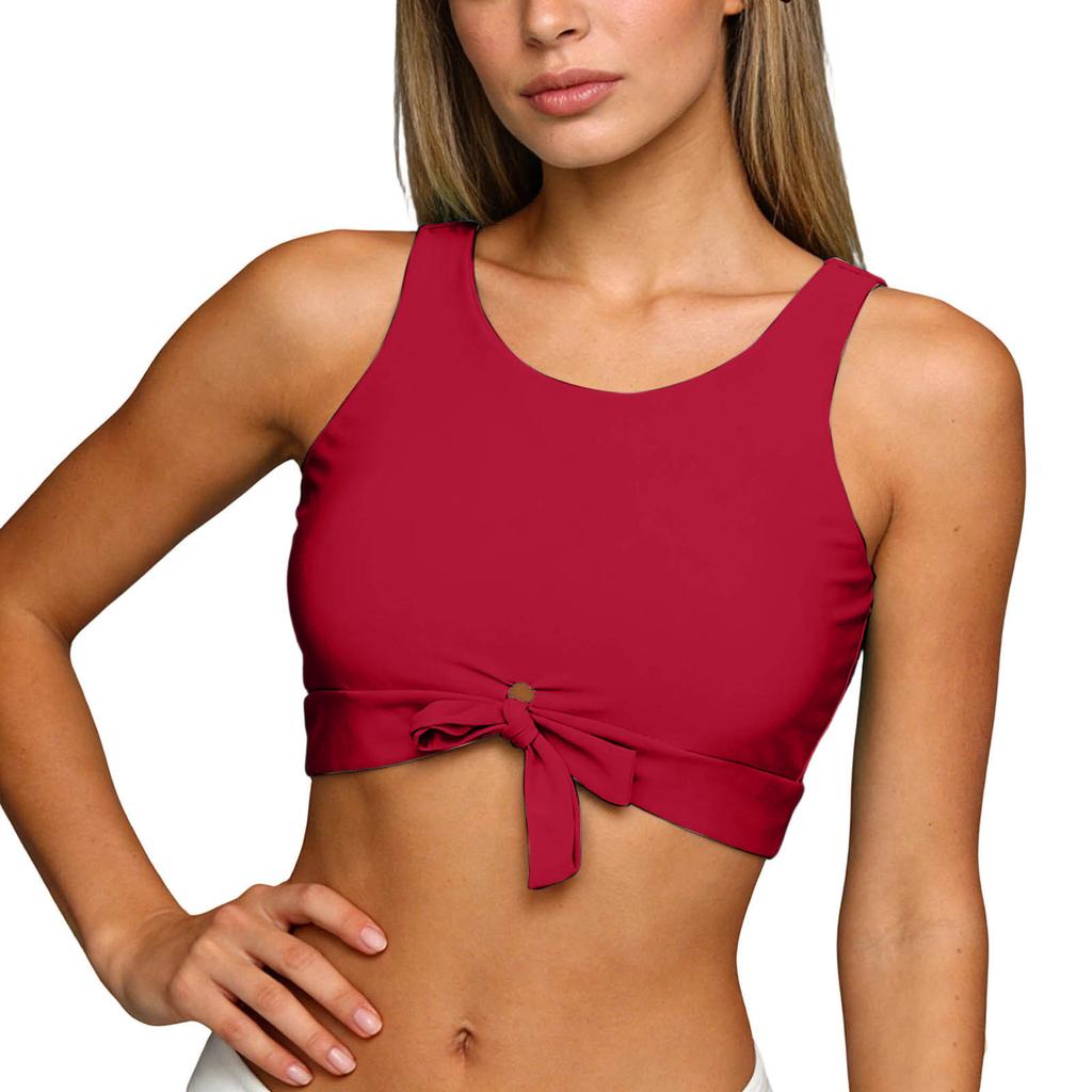 1Pcs Women's full coverage bikini gathering swimsuit top sports bra swimsuit top