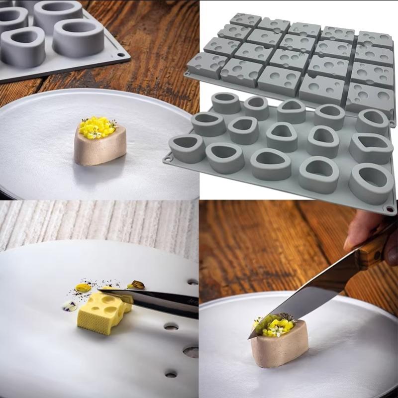 15/20 Hole Cheese Silicone Mold Fondant Cake Mold Cake Decoration Accessories Bakeware DIY Chocolate Baking Tools