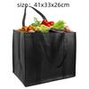 Não Tecido Preto e Cinza Dobrável Simples Portátil Ecológico Grande Capacidade Reutilizável Sacolas de Compras Sacolas de Ombro Bolsa
