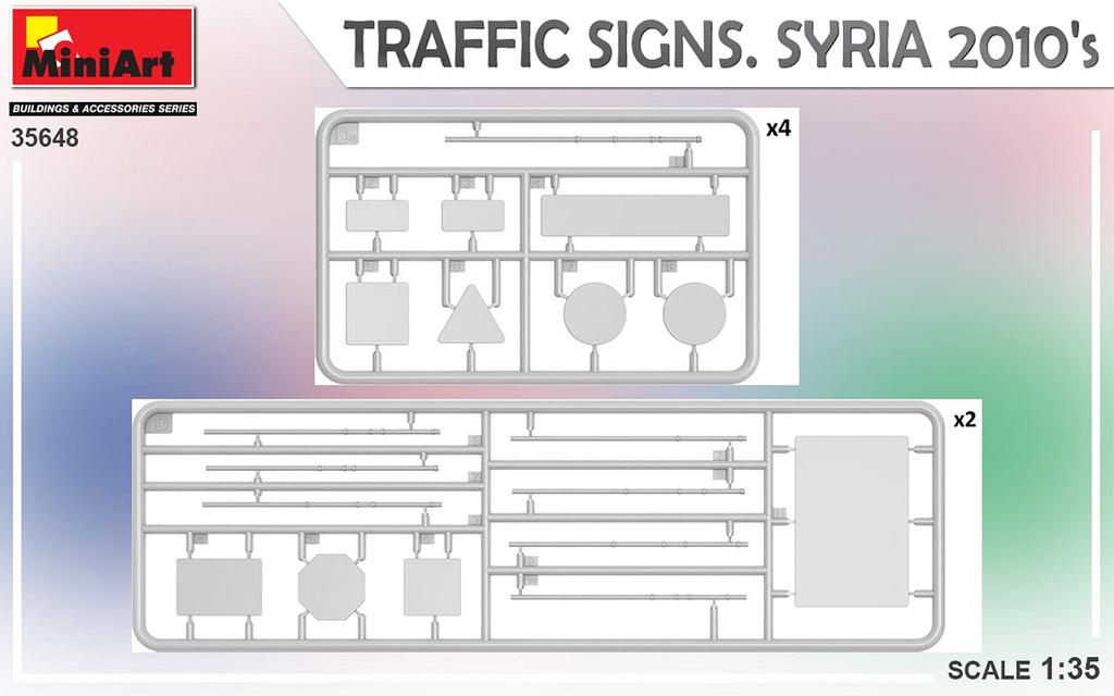 Miniart 1/35 Syrian Road Sign Set (2010s) Plastic Model Kit MA35648