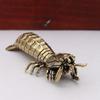 Brass Mantis Shrimp Figurine Desktop Ornament Marine Organism Lobster Small Statue Micro landscape Decoration Crafts Accessories