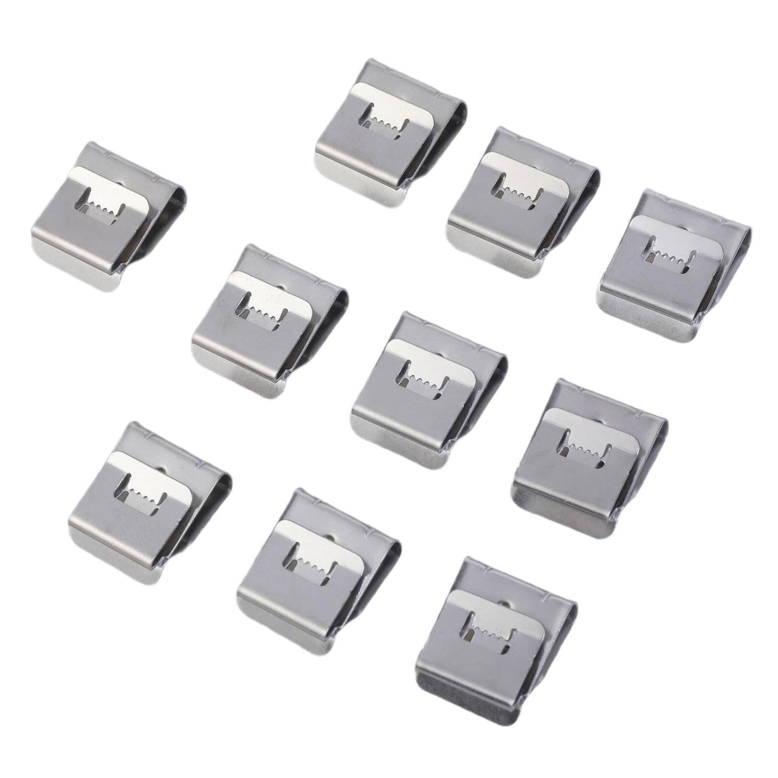 

Pack of 200 Stainlesses Steel Cable Clip Accessory for Solars Panel Wire Managements And Electrical Organization
