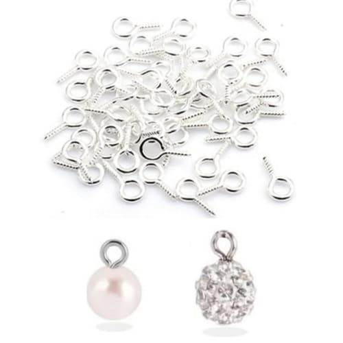 HappyHome Eyelets, Screw Eyelets, Approximately 420 Pieces, for Jewelry Making, Handmade Crafts, DIY, and Crafts, Includes Small Case (Gold x Silver)