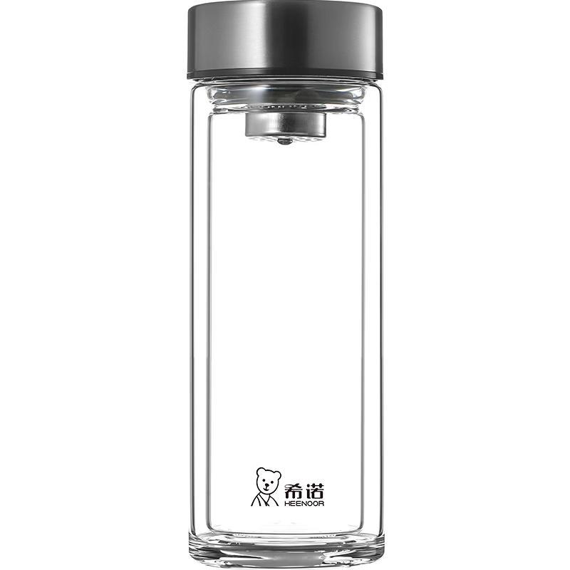 Heenoor XN-6596 Double Layer Glass Tea Cup for Men