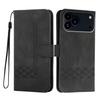 For iPhone 17 Pro Phone Case with Strap Imprint PU Leather Wallet Stand Cover