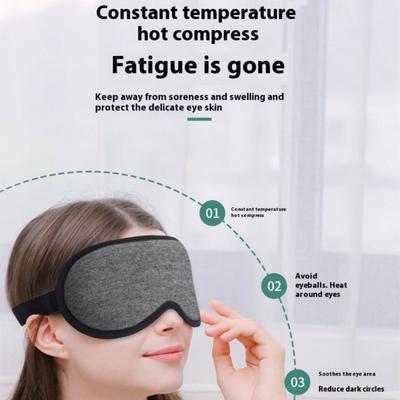 USB Gőzös Szemmaszk Fűtőpárnával és Mágneses Csatlakozással 3D Alvássegítő Szemmelegítő a Relaxációhoz, Fáradtság Enyhítésére és Sötétítésre