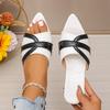 2025 New Women's Shoes Square Head Cross Flat Summer Sandals Simple Flip-flops Women Wear Slippers Beach Slippers