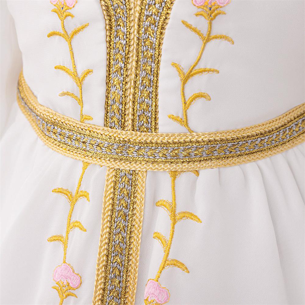 Embroidered Lace Formal Gown for Middle Eastern Girls - Princess Banquet & Evening Dress