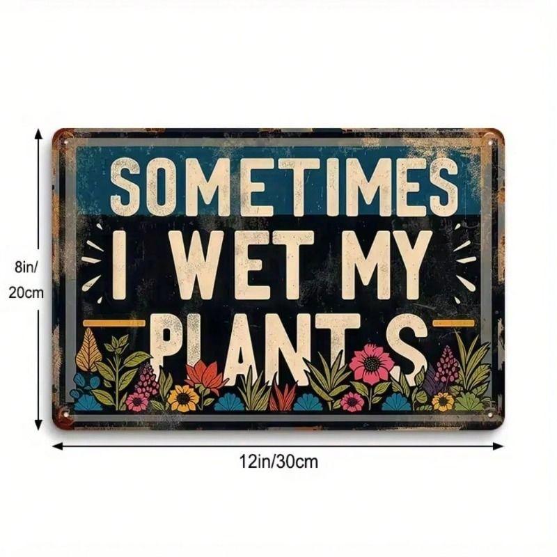 Retro Metal Tin Sign Colorful Vintage Wall Art Decor for Garage Living Room Bedroom 20x30 cm
