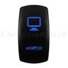 12V 20A Blue Led Car Boat Laser Rocker Switch ON OFF (ON) OFF ON OFF ON (ON) OFF ON (ON) OFF (ON) Waterproof