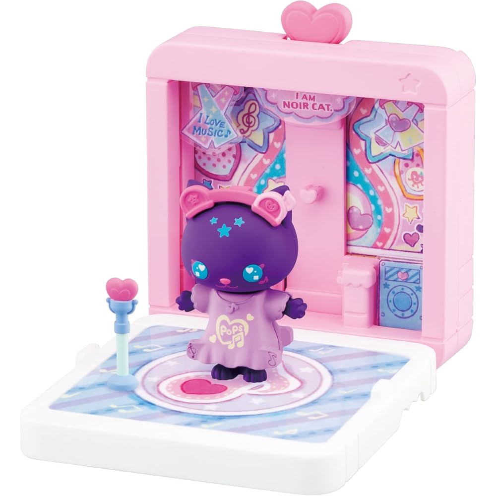 MegaHouse Snap Friends Noir Cat Rainbow Stage Action Toy for Ages 5 and Up