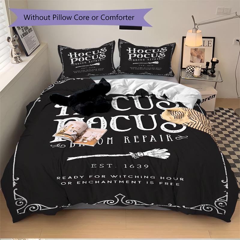 Hocus Pocus Broom Repair Print 3Pcs Bedding Setduvet Cover With 2 Bedropillowcase Home Birthday Gift