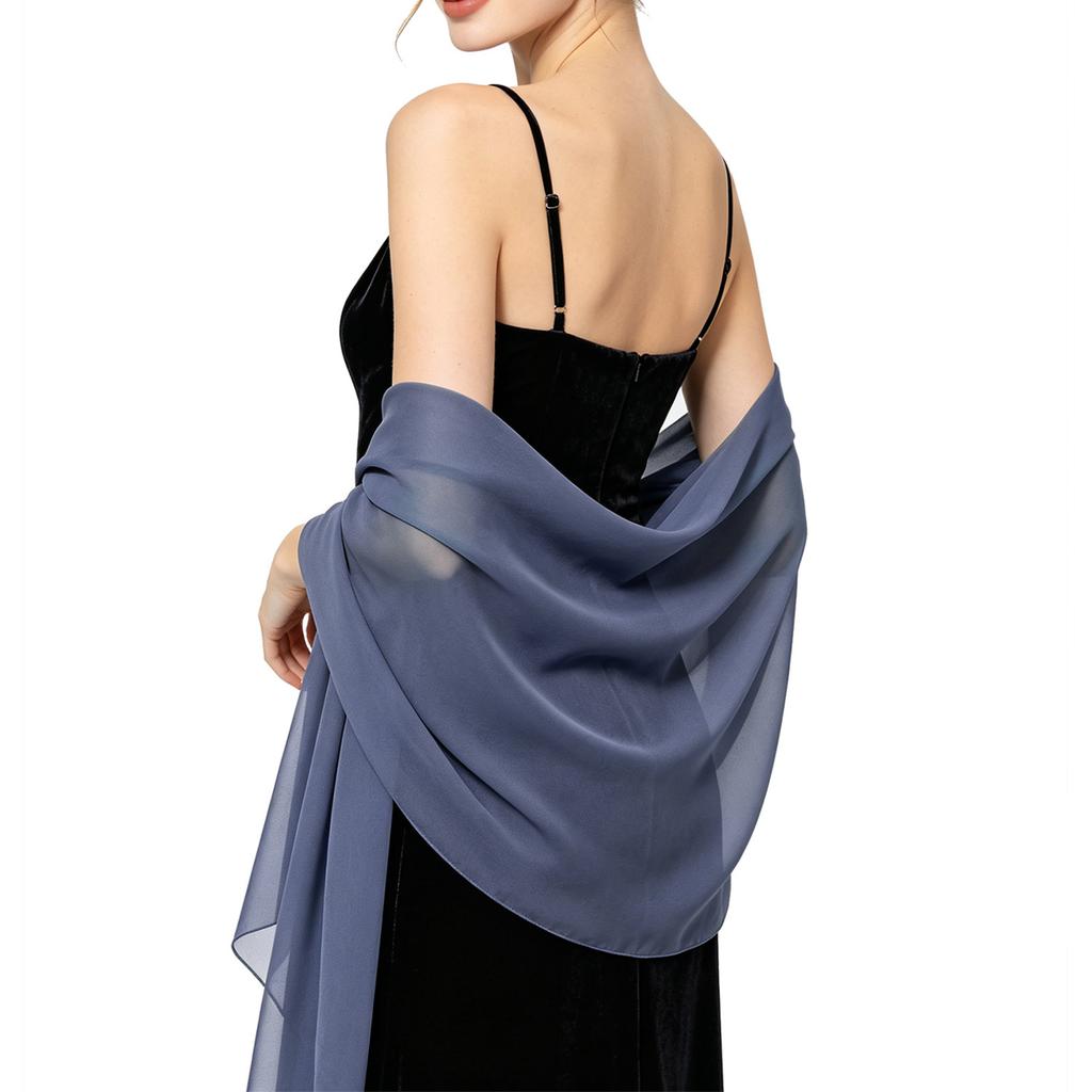Damen-Abendschal Leichter durchsichtiger Wickelschal für formelle Party Hochzeit Abschlussball Accessoire Elegantes Design Weicher Stoff