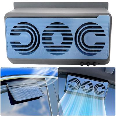 3 Fan Car Window Exhaust Fan Air Circulation Cooler Solar Front Rear Window Radiator Auto Air Cooling System Car SUV Cooling Fan