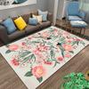 Floral Bird Pattern Carpet In Pastel Colors for Living Room Decor Suitable for Use As an Anti-slip for Living Room Bedroom Sofas