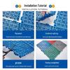 PVC Interlocking Anti-Slip Floor Mat for Shower, Kitchen, Bathroom, Toilet, Pool - Water-Permeable and Hollow Design