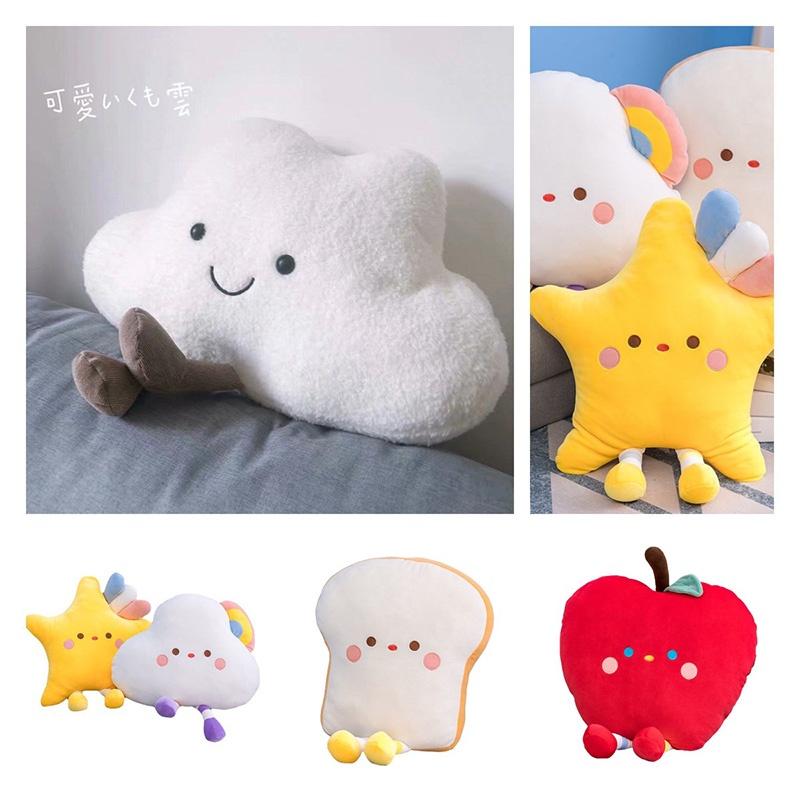 Soft And Fluffy Cloud And Star Plush Pillow Toy For Teenagers