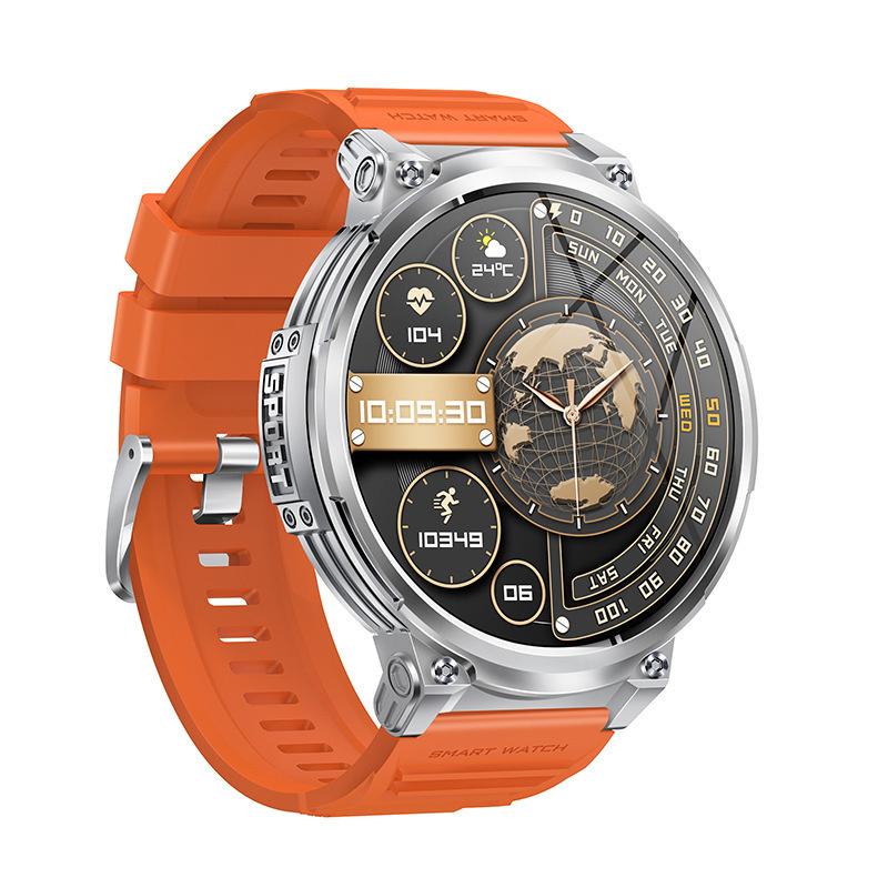 K66 Smart Watch Men Flashlight Bluetooth Call 1.85inch 128MB Memory 730mAh Large Battery LED Light Outdoor Sport Smartwatch