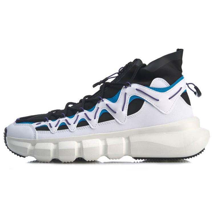 New LiNing Essence 2.3 Discovery Low Top Vintage Basketball Shoes Men's Black White AGBP077-5