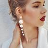 Simple Long Dangle Pearl Ball Drop Earrings For Women Girls Wedding Party Fashion Jewelry Beautiful Gift