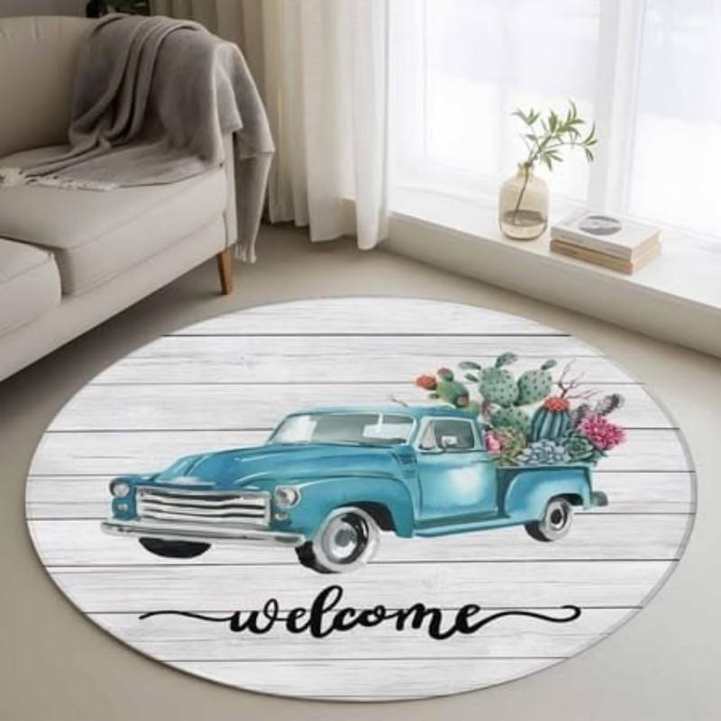 Brown Native Diamond Carpet Southwestern Geometric Area Rugs Living Room Tribal Round Rug Boho Decor Floor Mat Office Chair Mats