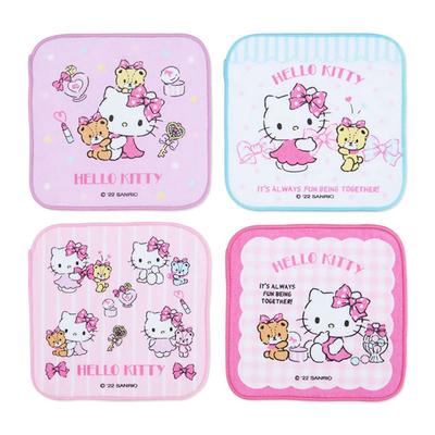 Sanrio Petit Towel Set of 4 Hello Kitty Hello Kitty Washable Character Towels 16 X X 16 Cm 631124 SANRIO (SANRIO) Kitty-chan 0.2