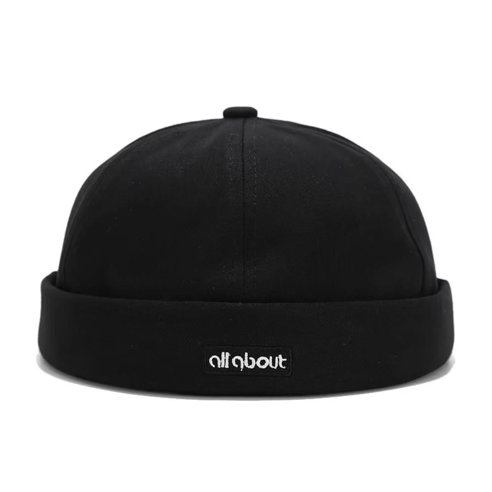 

Brimless Docker Cap Hip Hop Beanie Hat Casual Sun Hat Spring and Summer чёрный
