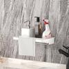 Plastic Sink Shelf White Wall Mounted Shower Storage Rack Self-draining Retractable Shampoo Storage Rack Bathroom