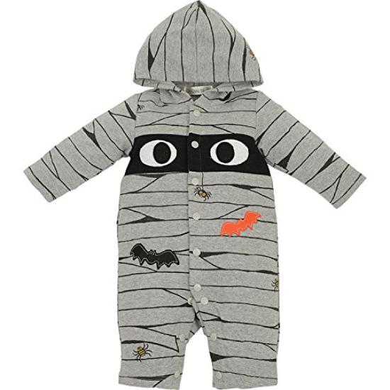 

NEW Mummy Man Coverall Halloween Kigurumi Kigurumi Romper Heather [Halloween] Baby/Kids (60cm, Gray)