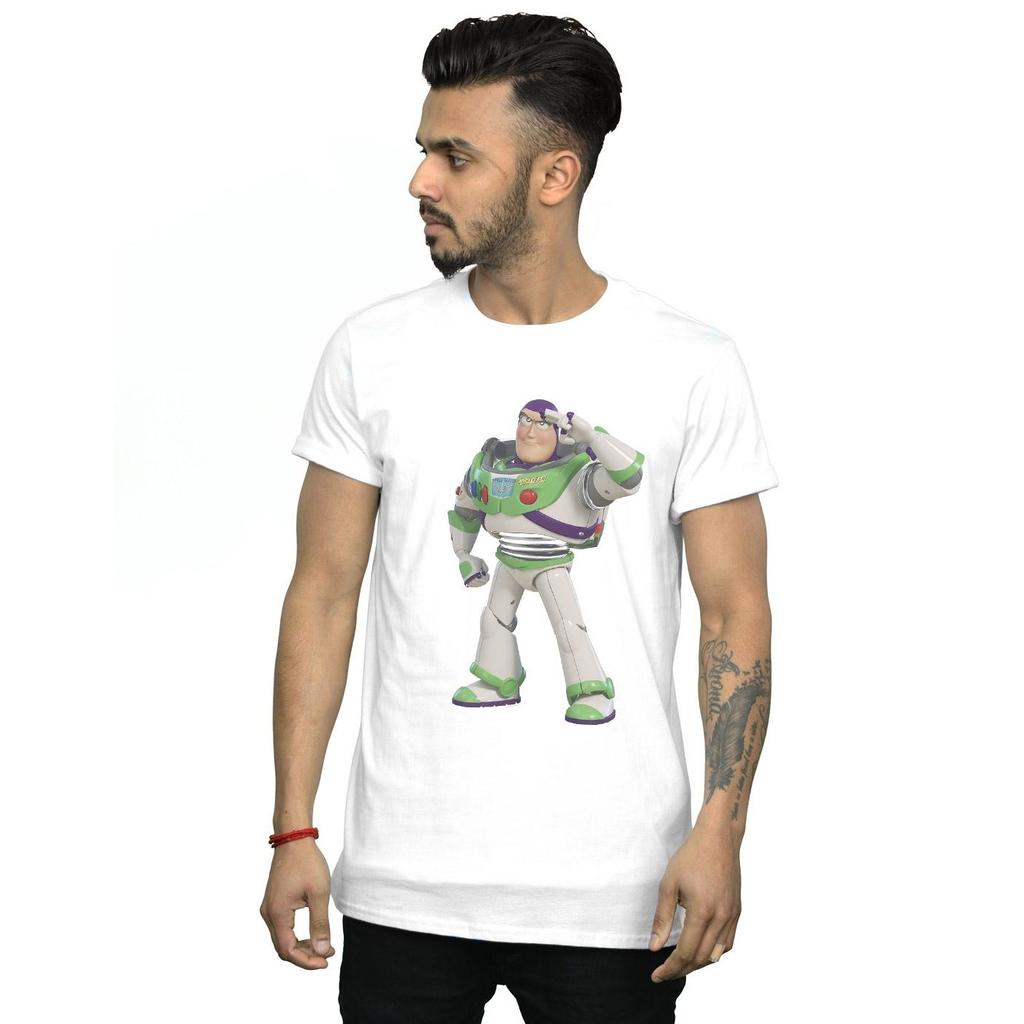 Disney Mens Toy Story Buzz Lightyear Standing T-Shirt