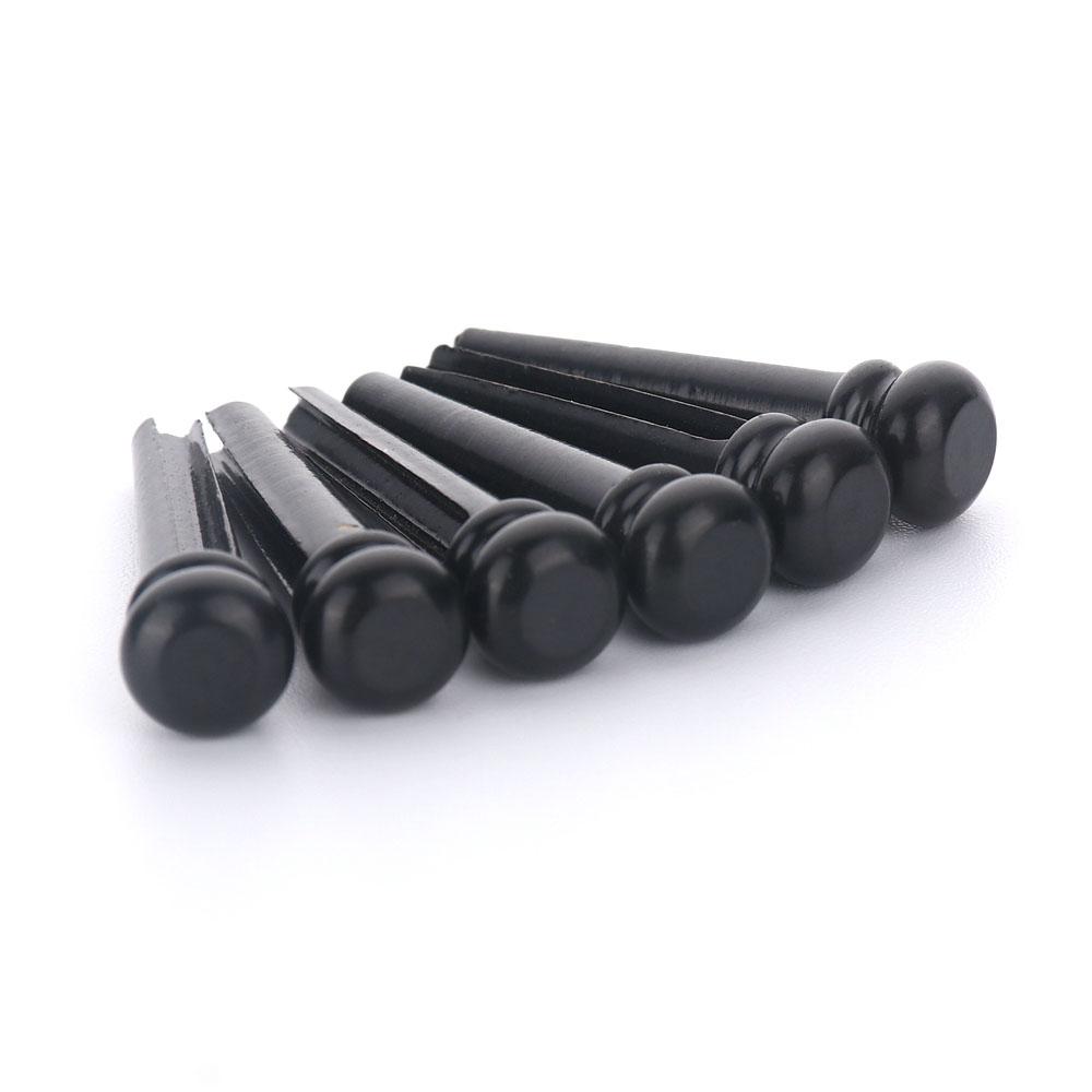 6pcs Guitar Bridge Pins 6 String Pegs Pins Metal Brass Endpin Guitar fixed string nail for Acoustic Guitar