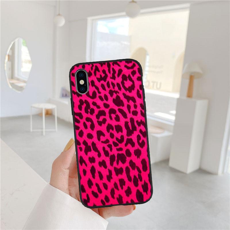 PP51 Pink Leopard Soft Shell Phone Case for Redmi Note 13 14 Pro+ Plus A3 A3X 13X 13C 13R 14S 14C 14R Redmi 14R