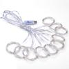 New 1.5 * 2M LED Rainbow Curtain Light USB Eight Function Mode Fairy Lights String Christmas Wedding Party Indoor Outdoor Decoration LS