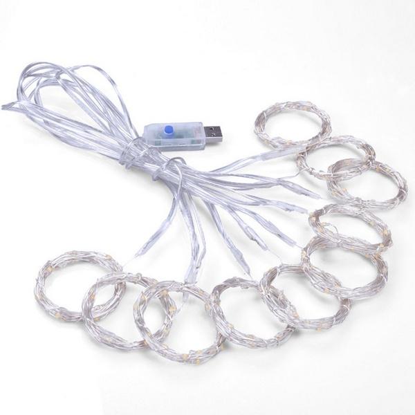 New 1.5 * 2M LED Rainbow Curtain Light USB Eight Function Mode Fairy Lights String Christmas Wedding Party Indoor Outdoor Decoration LS