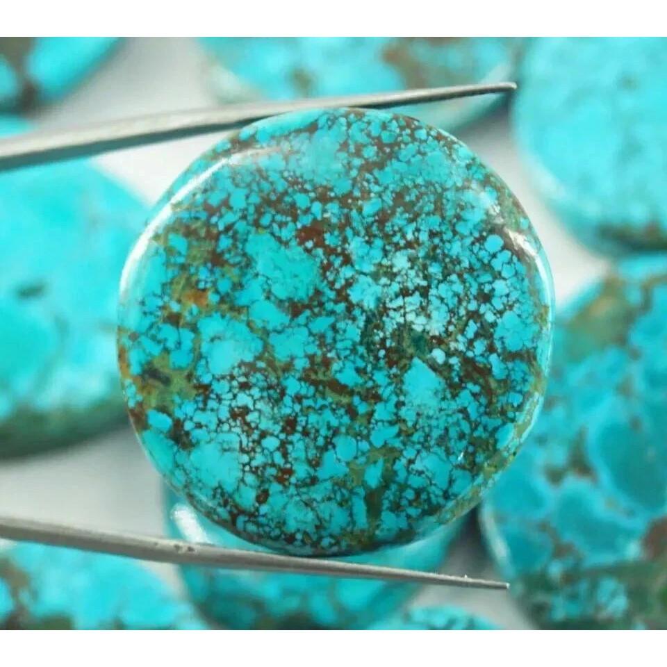 Natural Blue Turquoise Arizona 1500K Oval & Round Certified Loose Gemstone