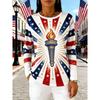 Women's T Shirt Tee Top Print Graphic Star Fashion Basic Casual Long Sleeve Crew Neck Regular Tops