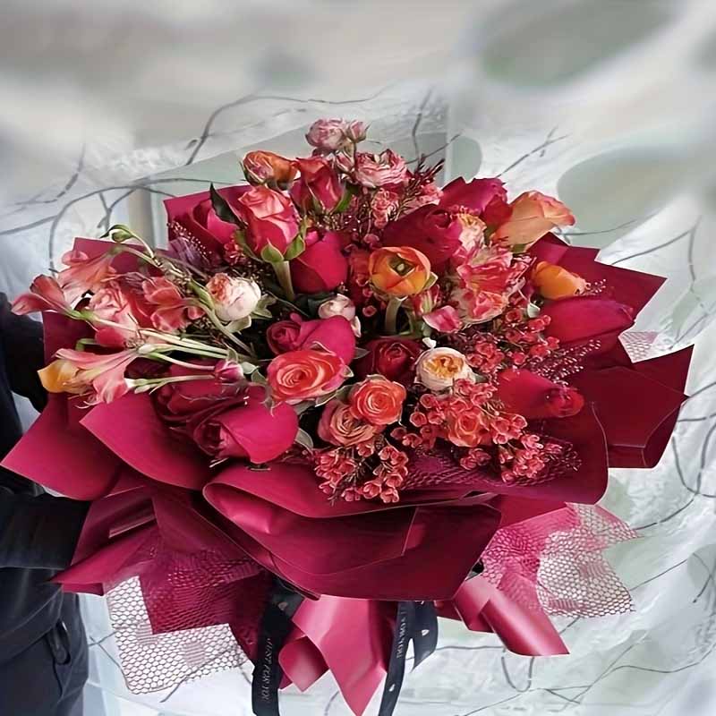 20 Sheets Korean style waterproof Flower Wrapping Paper Florist Bouquet Paper DIY Crafts gift wrapping paper 58 x 58cm/22.8x 22.8 inch