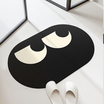 Diatom Mud Cartoon Funny Color Bathroom Bathroom Non-slip Absorbent Quick-drying Floor Mat Indoor Upholstered Bedroom Carpet