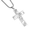 Religious Crucifix Pendant Necklace Adjustable Length Neckchain for Men and Women Stylish Faith Symbol Jewelry Accessory