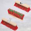 Brush Broom - 33 Cm - Outdoor Terrace Broom - Street Broom - with Handle - Wood - PVC - Hard Bristles - for Garden KOTARBAU
