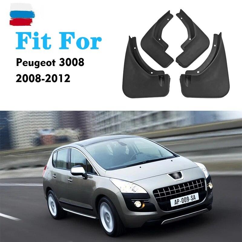 

2008 2009 2010 2011 2012 ДЛЯ Peugeot 3008 брызговики на крыло брызговики брызговики автомобильные аксессуары спереди и сзади 4 шт. чёрный
