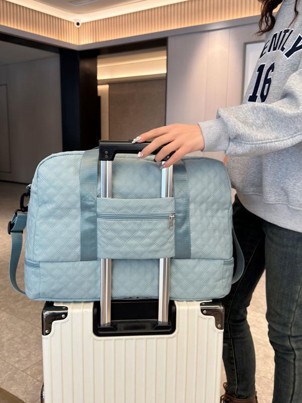 Large Capacity Travel & Fitness Bag: Perfect for Short Trips, Yoga, Swimming, with Wet/Dry Compartments