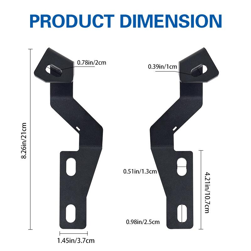 2pcs Hood Hinge Ditch Light Mount Brackets Light Fog Driving Lamp Pods Holder for Toyota 4Runner 2003-2009 For Tundra 2014+