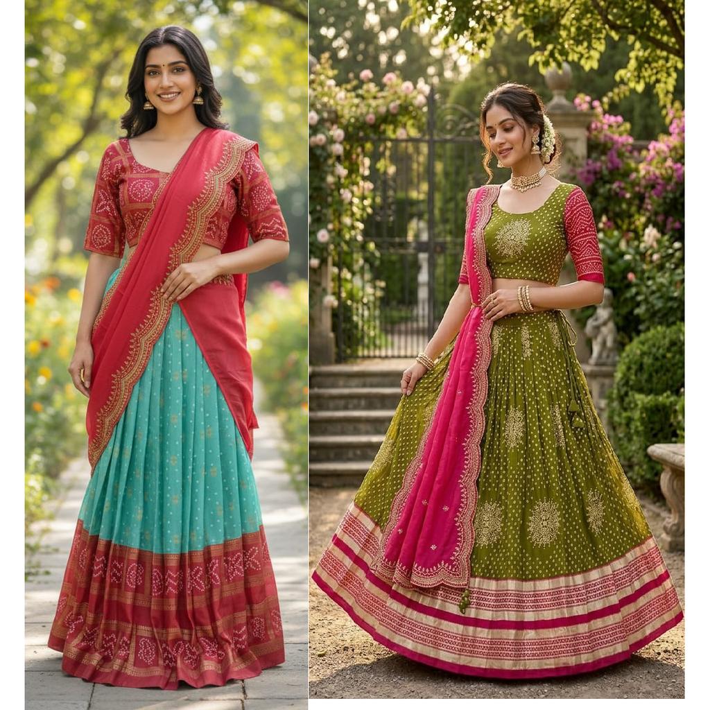 Indian Traditional Ethnic Lehenga Choli Dupatta Set Women's Desigenr Lehenga Set